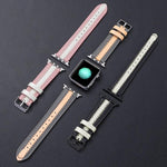 Correia de Substituição em Pele de Vaca Luminosa, Para Apple Watch Série 7  41mm / & 6 & SE & 5 & 4 40mm, Para Apple Watch Série  7  45mm / & 6 & SE & 5 & 4 44mm