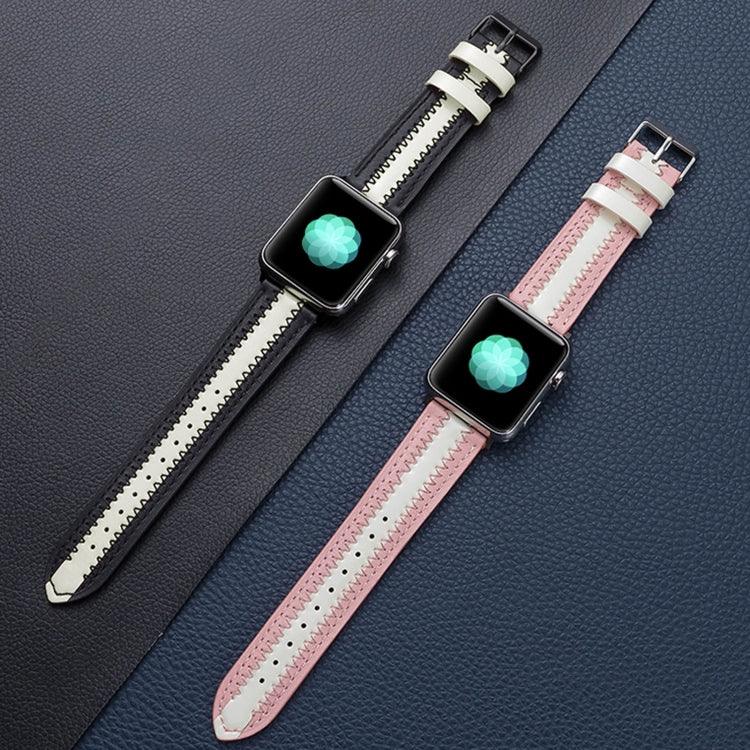 Correia de Substituição em Pele de Vaca Luminosa, Para Apple Watch Série 7  41mm / & 6 & SE & 5 & 4 40mm, Para Apple Watch Série  7  45mm / & 6 & SE & 5 & 4 44mm
