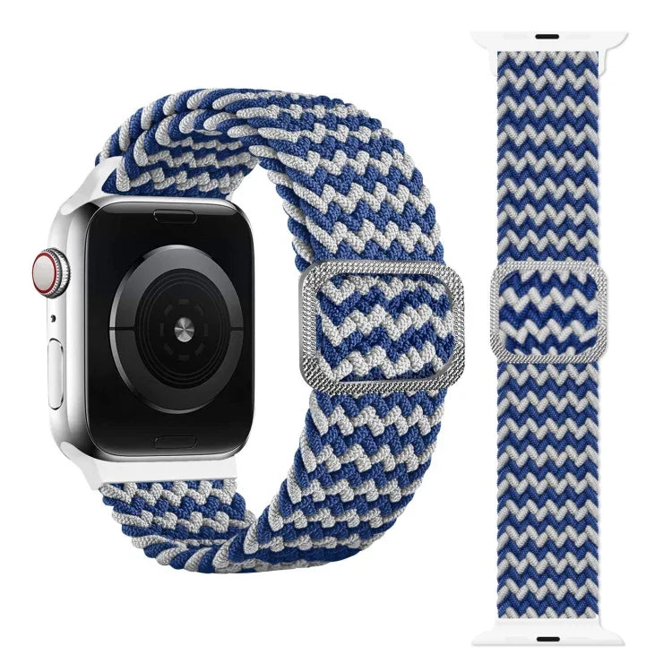 Correia Elástica Trançada com Fivela para Apple Watch Série 9&8&7 41mm / SE 3&SE 2&6&SE&5&4 40mm / 3&2&1 38mm (Cor Arco-íris), Para Apple Watch Série 7 45mm / 6 & SE & 5 & 4 44mm / 3 & 2 & 1 42mm