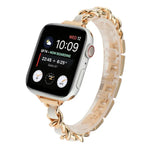 Pulseira de aço inoxidável com sete contas para cintura pequena para Apple Watch Series 6 & SE &, para Apple Watch Ultra 49mm / Series 8&7 45mm / SE 2&6&SE&5&4 44mm / 3&2&1 42mm, para Apple Watch Series 8&7 41mm / SE 2&6&SE&5&4 40mm / 3&2&1 38mm