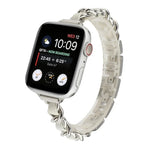Pulseira de aço inoxidável com sete contas para cintura pequena para Apple Watch Series 6 & SE &, para Apple Watch Ultra 49mm / Series 8&7 45mm / SE 2&6&SE&5&4 44mm / 3&2&1 42mm, para Apple Watch Series 8&7 41mm / SE 2&6&SE&5&4 40mm / 3&2&1 38mm