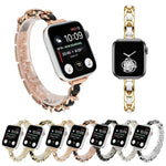 Pulseira de aço inoxidável com sete contas para cintura pequena para Apple Watch Series 6 & SE &, para Apple Watch Ultra 49mm / Series 8&7 45mm / SE 2&6&SE&5&4 44mm / 3&2&1 42mm, para Apple Watch Series 8&7 41mm / SE 2&6&SE&5&4 40mm / 3&2&1 38mm
