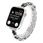 Pulseira de aço inoxidável com sete contas para cintura pequena para Apple Watch Series 6 & SE &, para Apple Watch Ultra 49mm / Series 8&7 45mm / SE 2&6&SE&5&4 44mm / 3&2&1 42mm, para Apple Watch Series 8&7 41mm / SE 2&6&SE&5&4 40mm / 3&2&1 38mm
