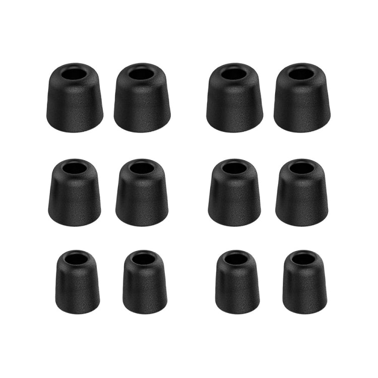 6 Pares de Tampões de Espuma de Memória de Recuo Lento New Bee NB-M1 com Caixa de Armazenamento, Adequados para Tampões de Auriculares de 5mm-7mm, Espuma de Memória Preta