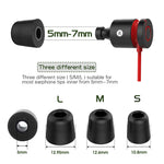 6 Pares de Tampões de Espuma de Memória de Recuo Lento New Bee NB-M1 com Caixa de Armazenamento, Adequados para Tampões de Auriculares de 5mm-7mm, Espuma de Memória Preta