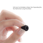 6 Pares de Tampões de Espuma de Memória de Recuo Lento New Bee NB-M1 com Caixa de Armazenamento, Adequados para Tampões de Auriculares de 5mm-7mm, Espuma de Memória Preta