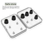 6 Pares de Tampões de Espuma de Memória de Recuo Lento New Bee NB-M1 com Caixa de Armazenamento, Adequados para Tampões de Auriculares de 5mm-7mm, Espuma de Memória Preta