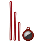 Capa protetora anti-impacto em silicone com 3 cordões, para AirTag 2ª geração / AirTag 1ª geração