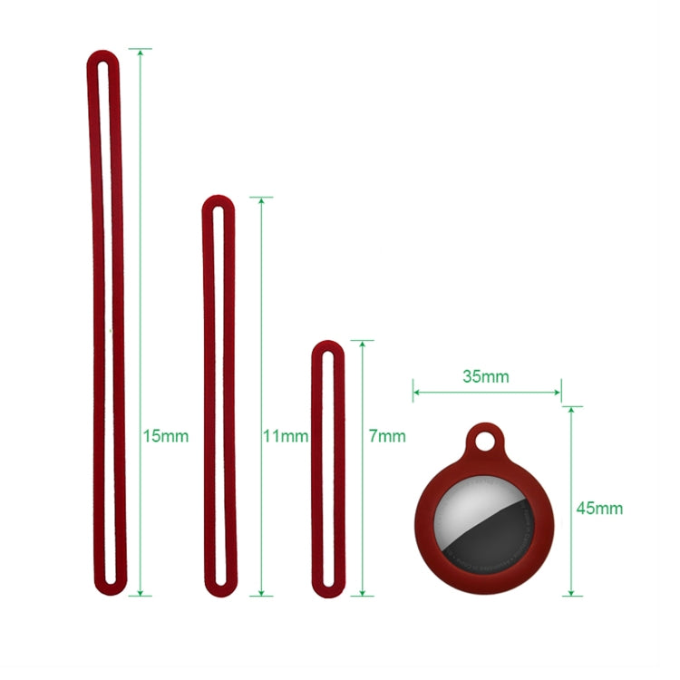 Capa protetora anti-impacto em silicone com 3 cordões, para AirTag 2ª geração / AirTag 1ª geração
