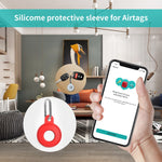 Capa protetora anti-riscos em silicone amortecedora com mosquetão, para AirTag