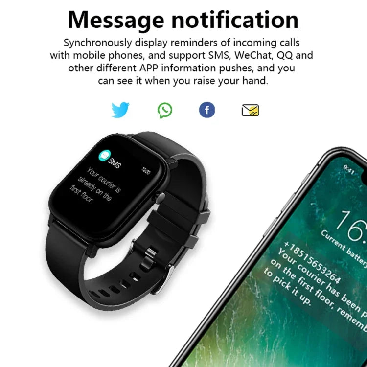 Pulseira Inteligente M9 com Ecrã TFT de 1,4 polegadas, à Prova de Água IP67, Suporta Monitorização do Sono / Monitorização da Frequência Cardíaca / Monitorização da Pressão Arterial