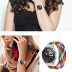 For Samsung Galaxy Watch 42mm Adjustable Nylon Braided Elasticity Replacement Strap Watchband, 125mm, 135mm, 145mm, 155mm