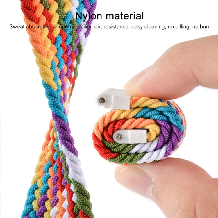 For Samsung Galaxy Watch 3 41mm Adjustable Nylon Braided Elasticity Replacement Strap Watchband, 125mm, 135mm, 145mm, 155mm
