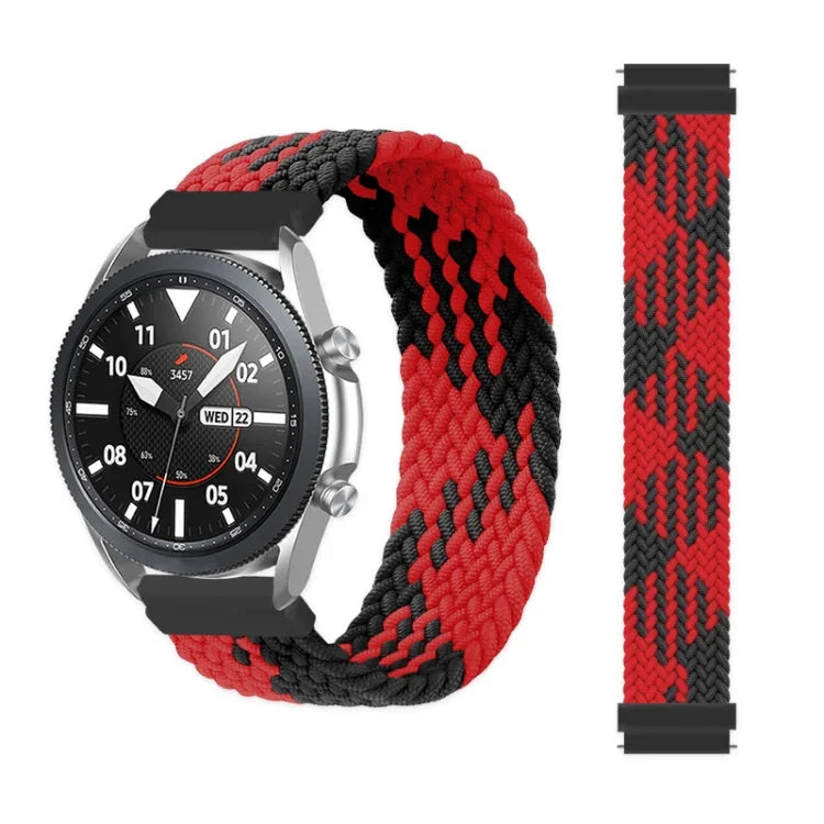 Pulseira de Substituição Ajustável em Nylon Trançado com Elasticidade para Samsung Galaxy Watch 3 41mm, 165mm