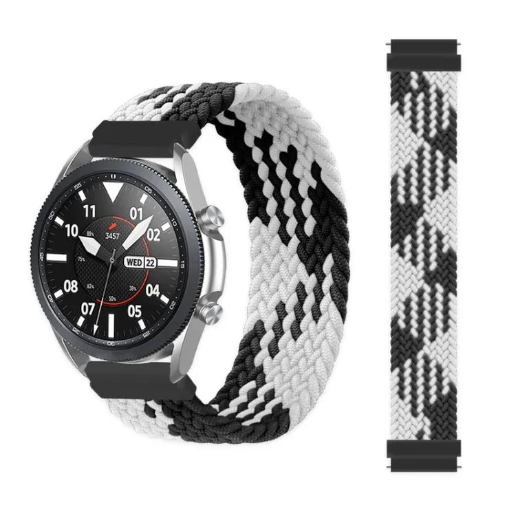 Pulseira de Substituição Ajustável em Nylon Trançado com Elasticidade para Samsung Galaxy Watch 3 41mm, 165mm