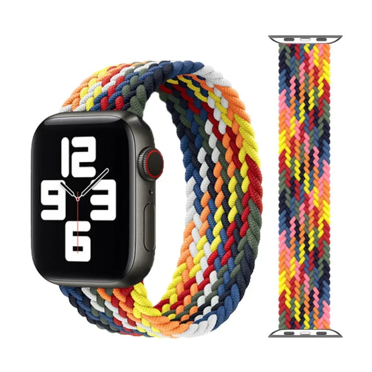 Pulseiras de Relógio de Nylon Trançado com Cabeça Metálica, Tamanho: XS 135mm para Apple Watch Series 6 & SE & 5 & 4 44mm / 3 & 2 & 1 42mm, XS 135mm 44mm / 42mm