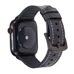 Pulseiras de substituição em pele com textura de avestruz Para Apple Watch Series, 7 45mm / 6 & SE & 5 & 4 44mm / 3 & 2 & 1 42mm, 7 41mm / 6 & SE & 5 & 4 40mm / 3 & 2 & 1 38mm
