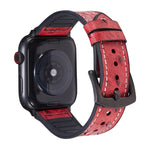 Pulseiras de substituição em pele com textura de avestruz Para Apple Watch Series, 7 45mm / 6 & SE & 5 & 4 44mm / 3 & 2 & 1 42mm, 7 41mm / 6 & SE & 5 & 4 40mm / 3 & 2 & 1 38mm