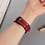 Pulseiras de substituição em pele com textura de avestruz Para Apple Watch Series, 7 45mm / 6 & SE & 5 & 4 44mm / 3 & 2 & 1 42mm, 7 41mm / 6 & SE & 5 & 4 40mm / 3 & 2 & 1 38mm