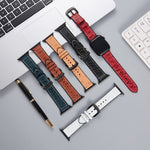 Pulseiras de substituição em pele com textura de avestruz Para Apple Watch Series, 7 45mm / 6 & SE & 5 & 4 44mm / 3 & 2 & 1 42mm, 7 41mm / 6 & SE & 5 & 4 40mm / 3 & 2 & 1 38mm