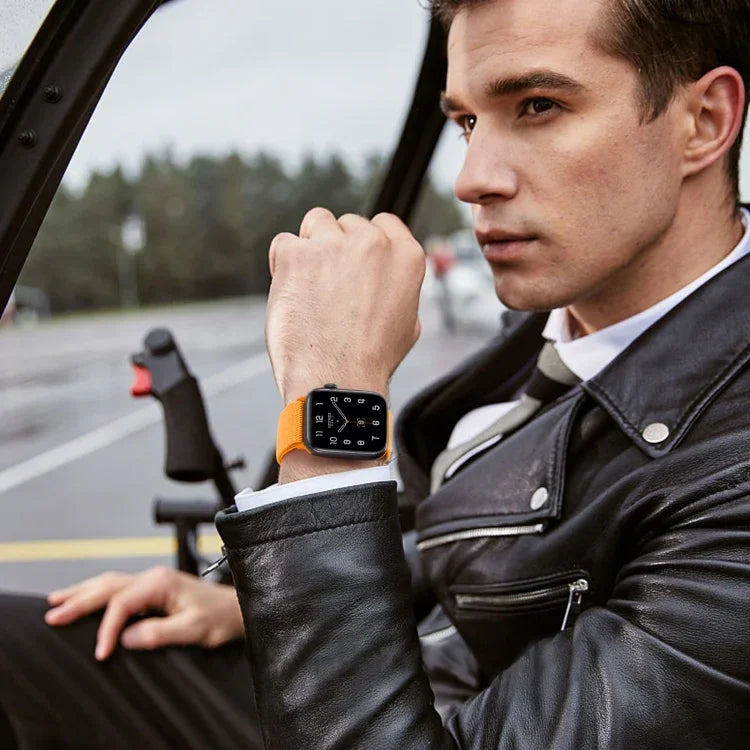Pulseira de substituição em nylon com fivela em forma de 8, Para Apple Watch Series 9&8&7 41mm / SE 3&SE 2&6&SE&5&4 40mm / 3&2&1 38mm, Para Apple Watch Series  7  45mm / & 6 & SE & 5 & 4 44mm