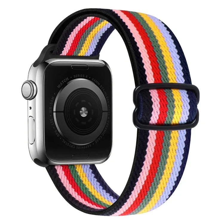 Pulseira de substituição em nylon com fivela em forma de 8, Para Apple Watch Series 9&8&7 41mm / SE 3&SE 2&6&SE&5&4 40mm / 3&2&1 38mm, Para Apple Watch Series  7  45mm / & 6 & SE & 5 & 4 44mm