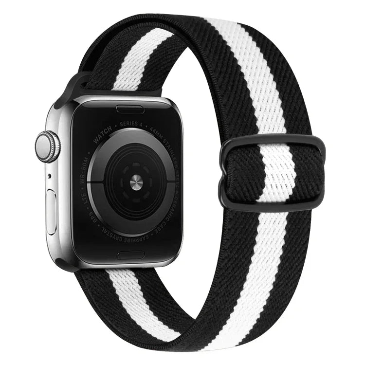 Pulseira de substituição em nylon com fivela em forma de 8, Para Apple Watch Series 9&8&7 41mm / SE 3&SE 2&6&SE&5&4 40mm / 3&2&1 38mm, Para Apple Watch Series  7  45mm / & 6 & SE & 5 & 4 44mm