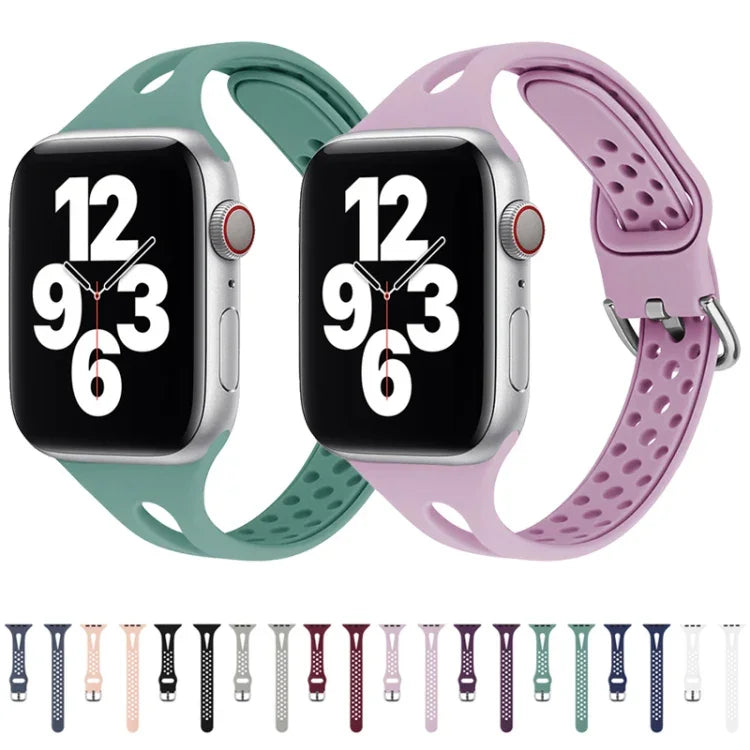 Pulseiras de substituição em silicone Para Apple Watch Series, 7 45mm / 6 & SE & 5 & 4 44mm / 3 & 2 & 1 42mm, 7 41mm / 6 & SE & 5 & 4 40mm / 3 & 2 & 1 38mm