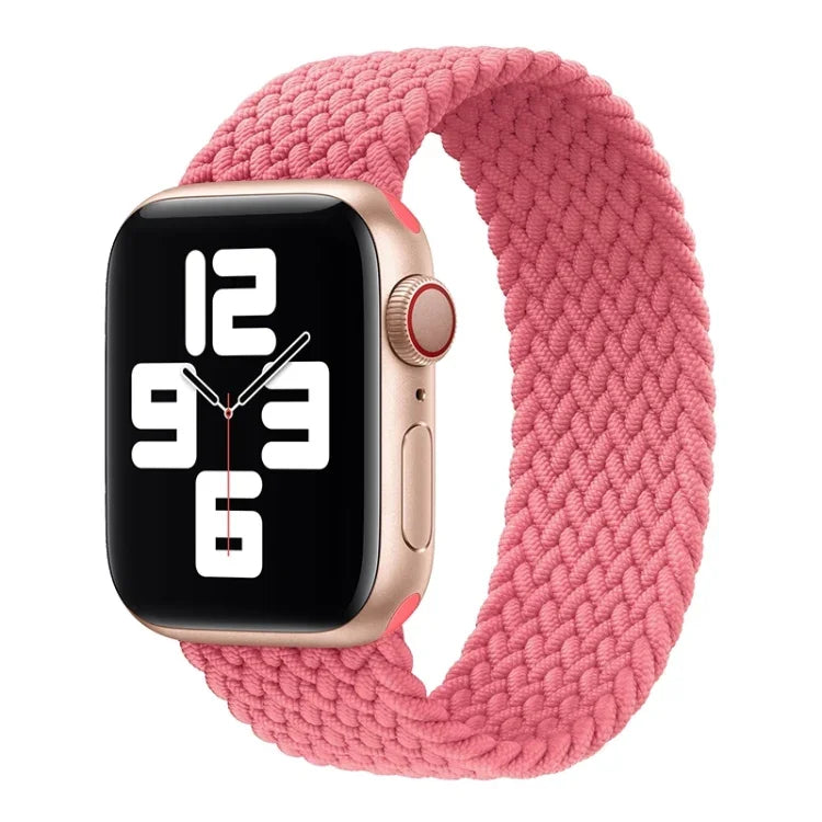 Pulseira de substituição em nylon trançado Metal Head cor sólida Para Apple Watch Series 6 & SE & 5 & 4 40mm / 3 & 2 & 1 38mm, L 155mm