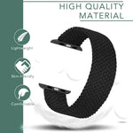 Pulseira de substituição em nylon trançado Metal Head cor sólida Para Apple Watch Series 6 & SE & 5 & 4 40mm / 3 & 2 & 1 38mm, L 155mm
