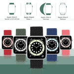 Pulseira de substituição em nylon trançado Metal Head cor sólida Para Apple Watch Series 6 & SE & 5 & 4 40mm / 3 & 2 & 1 38mm, L 155mm
