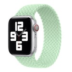 Metal Head Braided Nylon Solid Color Replacement Strap Watchband For Apple Watch Series 6 & SE & 5 & 4 44mm / 3 & 2 & 1 42mm, XS 135mm, S 145mm, M 155mm