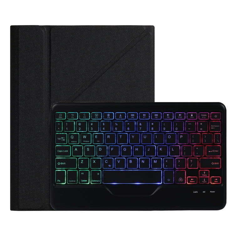 B011S Capa de couro para teclado Bluetooth retroiluminado destacável com suporte triangular e suporte para caneta, para iPad 9,7 2018 e 2017 / Pro 9,7 / Air 2, para iPad 10,2 2020 e 2019 / Pro 10,5 polegadas / Air 3 10,5 polegadas