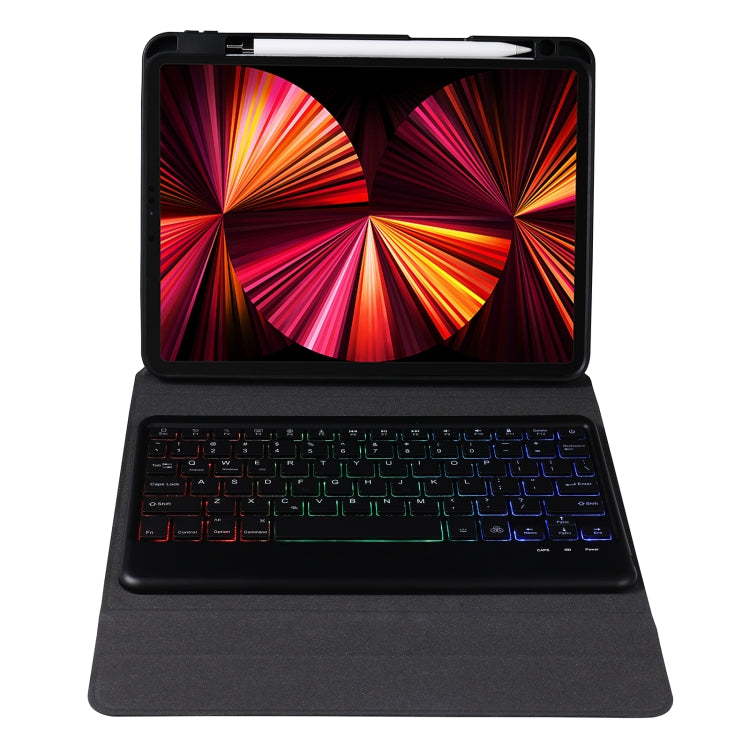 B011S Capa de couro para teclado Bluetooth retroiluminado destacável com suporte triangular e suporte para caneta, para iPad 9,7 2018 e 2017 / Pro 9,7 / Air 2, para iPad 10,2 2020 e 2019 / Pro 10,5 polegadas / Air 3 10,5 polegadas