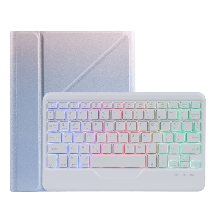 B011S Capa de couro para teclado Bluetooth retroiluminado destacável com suporte triangular e suporte para caneta, para iPad 9,7 2018 e 2017 / Pro 9,7 / Air 2, para iPad 10,2 2020 e 2019 / Pro 10,5 polegadas / Air 3 10,5 polegadas