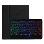 B011S Capa de couro para teclado Bluetooth retroiluminado destacável com suporte triangular e suporte para caneta, para iPad 9,7 2018 e 2017 / Pro 9,7 / Air 2, para iPad 10,2 2020 e 2019 / Pro 10,5 polegadas / Air 3 10,5 polegadas