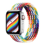 Pulseiras de substituição com laço único trançado arco-íris, Tamanho: S 130mm Para Apple Watch Series 6 & SE & 5 & 4 40mm / 3 & 2 & 1 38mm, S 130mm 40mm / 38mm