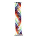 Pulseiras de substituição com laço único trançado arco-íris, Tamanho: S 130mm Para Apple Watch Series 6 & SE & 5 & 4 40mm / 3 & 2 & 1 38mm, S 130mm 40mm / 38mm
