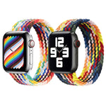 Pulseiras de substituição com laço único trançado arco-íris, Tamanho: S 130mm Para Apple Watch Series 6 & SE & 5 & 4 40mm / 3 & 2 & 1 38mm, S 130mm 40mm / 38mm