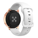 Correia de Substituição em Silicone com Fivela Borboleta, 20mm para Samsung Galaxy Watch Active 3 41mm, 22mm para Samsung Galaxy Watch Active 3 45mm