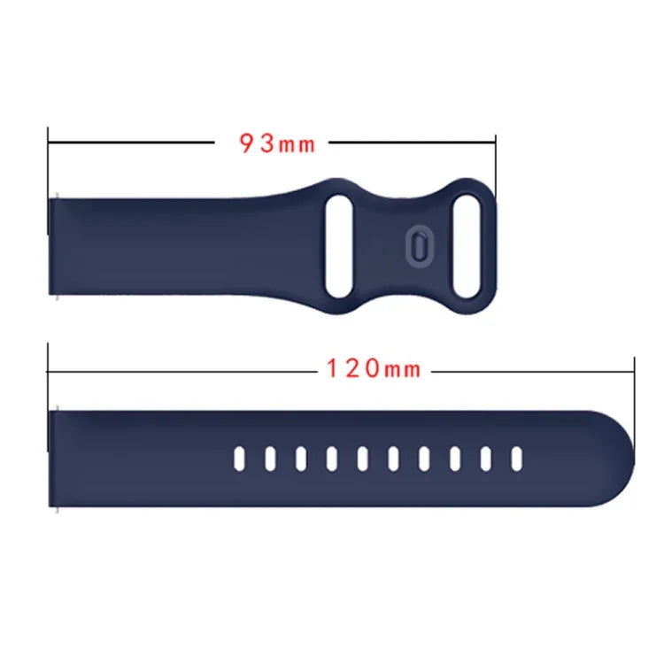 Correia de Substituição em Silicone com Fivela Borboleta, 20mm para Samsung Galaxy Watch Active 3 41mm, 22mm para Samsung Galaxy Watch Active 3 45mm