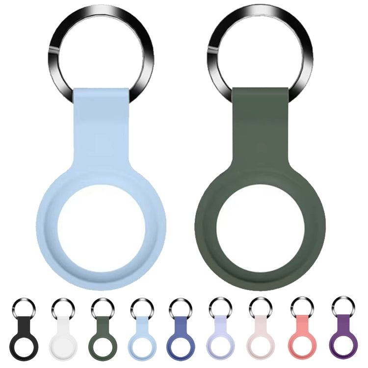 Capa protetora em silicone líquido Mutural com argola para AirTag 2ª geração / AirTag 1ª geração