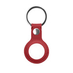 Capa protetora em pele PU Mutural com argola para AirTag 2ª geração / AirTag 1ª geração