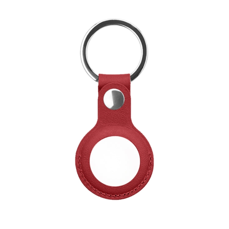 Capa protetora em pele PU Mutural com argola para AirTag 2ª geração / AirTag 1ª geração