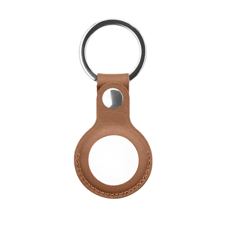 Capa protetora em pele PU Mutural com argola para AirTag 2ª geração / AirTag 1ª geração