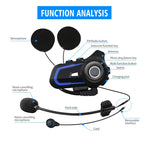 WUPP Bluetooth 5.1 S2 Capacete de Motocicleta Intercomunicador Bluetooth Full Duplex Auricular