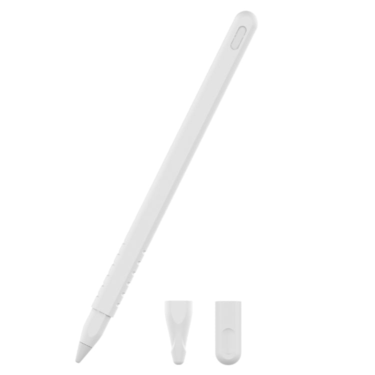 Conjunto de capa protetora para caneta stylus de silicone cor pura 3 em 1 para Apple Pencil 2