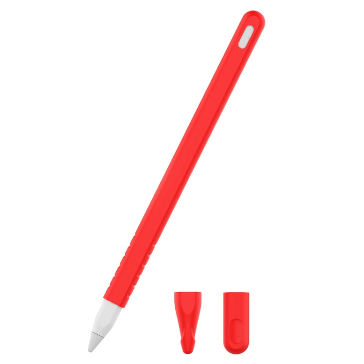 Conjunto de capa protetora para caneta stylus de silicone cor pura 3 em 1 para Apple Pencil 2