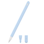 Conjunto de capa protetora para caneta stylus de silicone cor pura 3 em 1 para Apple Pencil 2