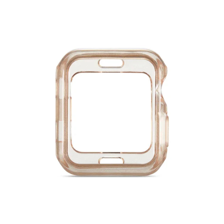 Capa Protetora TPU com Pó Brilhante, Para Apple Watch Series 6 / 5 / 4 / Watch SE 44mm, Para Apple Watch Series 3 & 2 & 1 42mm, Para Apple Watch Series 6 / 5 / 4 / Watch SE 40mm, Para Apple Watch Series 3 & 2 & 1 38mm